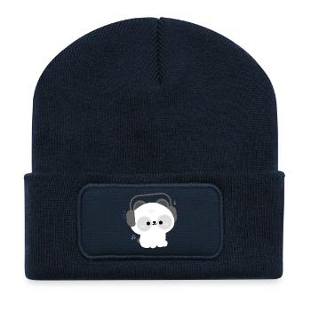 Panda Headphones - Recycled Patch Beanie - french navy - Front