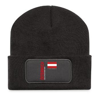 Millstätter See - Recycelte Patch Beanie - Dunkelgrau - Vorne