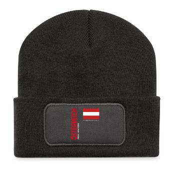 Zell am See - Recycelte Patch Beanie - Dunkelgrau - Vorne