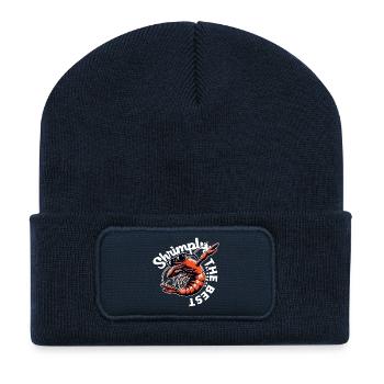 Shrimp Fisherman Cartoon Brille - Recycelte Patch Beanie - French Navy - Vorne
