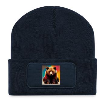 bear - Recycled Patch Beanie - french navy - Front