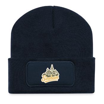 Sinsheim Kraichgau - Illustration Handlettering - Recycelte Patch Beanie - French Navy - Vorne