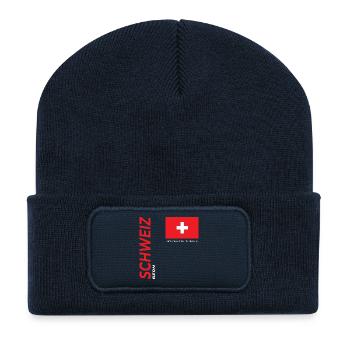 Bern - Recycled Patch Beanie - french navy - Front
