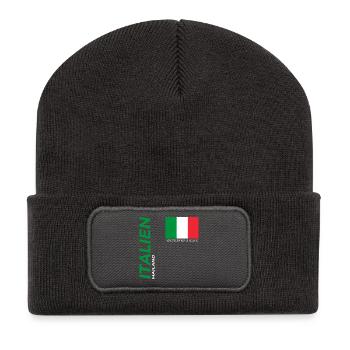 Milan - Recycled Patch Beanie - dark grey - Front