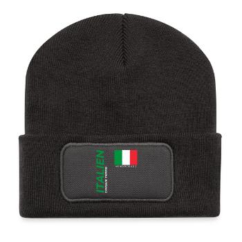 Cinque Terre - Beanie recyclé à patch - charbon - Devant