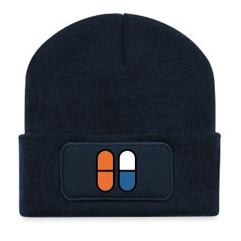 Pillen & Kapseln | Medizin & Pharmazie Symbol - Recycelte Patch Beanie - French Navy - Vorne