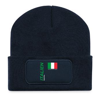 Neapel - Recycelte Patch Beanie - French Navy - Vorne