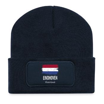 Eindhoven - Recycelte Patch Beanie - French Navy - Vorne
