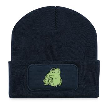 Fette Kröte - Recycelte Patch Beanie - French Navy - Vorne
