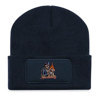 Rock and Roll Always and Forever Rockabilly 2025 - Recycelte Patch Beanie - French Navy - Vorne