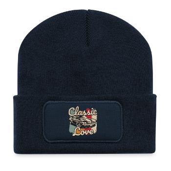 Classic Love Car - Recycelte Patch Beanie - French Navy - Vorne
