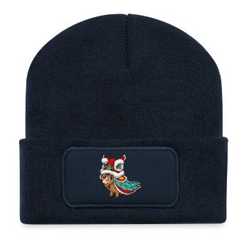 Year of the Horse 2026 – Chinese New Year for K - Recycled Patch Beanie - french navy - Front