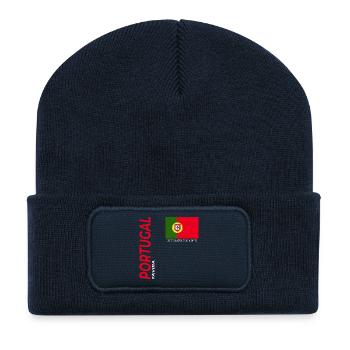 Tavira - Recycelte Patch Beanie - French Navy - Vorne