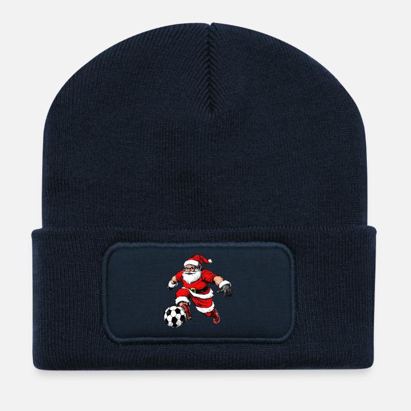 Weihnachten Fussballer - Recycelte Patch Beanie - French Navy