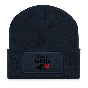 Motif Vive La Féria Taureau Banda Sud-Ouest - Beanie recyclé à patch - bleu marine - Devant