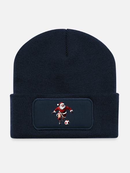 Fussballer Weihnachten - Recycelte Patch Beanie - French Navy