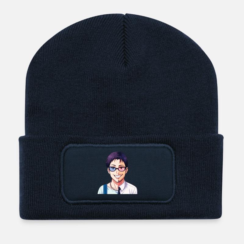 JUNGE TRAF MÄDCHEN – nette Leute - Recycelte Patch Beanie - French Navy