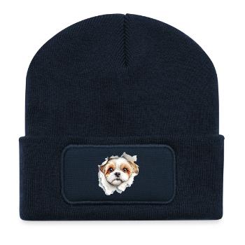 shih tzu - Recycled Patch Beanie - french navy - Front