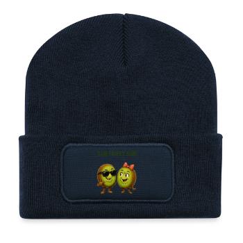 Sweet meets kiwi duo - Recycled Patch Beanie - french navy - Front