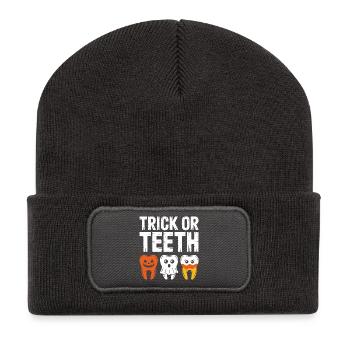 Trick or Teeth Halloween Tee - Recycled Patch Beanie - dark grey - Front