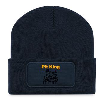 Roi des Fosses, Monarque Mosh ! - Beanie recyclé à patch - bleu marine - Devant