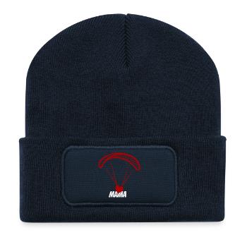 Paraglider with heart for mom - Recycled Patch Beanie - french navy - Front