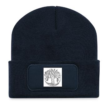 Tree of Life - Recycled Patch Beanie - french navy - Front