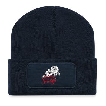 Glaube an dich selbst  - Recycelte Patch Beanie - French Navy - Vorne