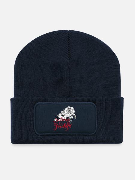 Glaube an dich selbst - Recycelte Patch Beanie - French Navy