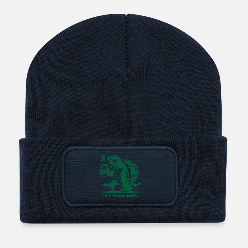 Große Erschöpfung - Recycelte Patch Beanie - French Navy