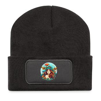 Forêt de conte de fées - Beanie recyclé à patch - charbon - Devant