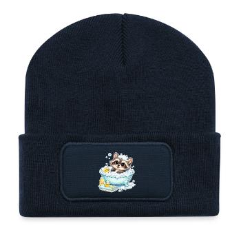 Baby_Oskar-_Badewanne - Recycelte Patch Beanie - French Navy - Vorne