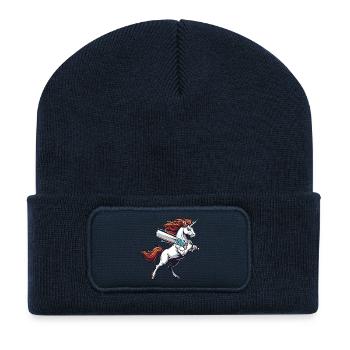 Guerrier licorne avec fantaisie de club d’énergie - Beanie recyclé à patch - bleu marine - Devant