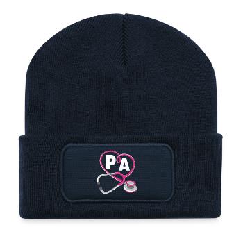 MFA PA Arzthelferin Pflege Physician Assistant - Recycelte Patch Beanie - French Navy - Vorne