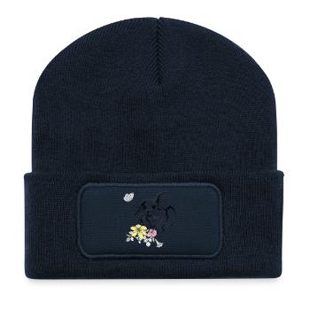 Rabbit in a flower meadow - Recycled Patch Beanie - french navy - Front