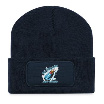 Rasender Bob, fast wie Bus fahren... - Recycelte Patch Beanie - French Navy - Vorne