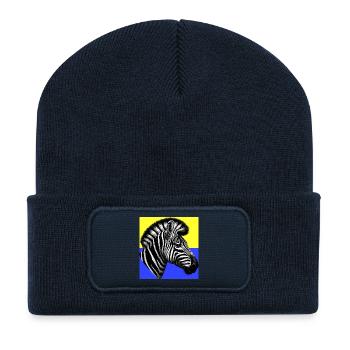 Zebra - Recycelte Patch Beanie - French Navy - Vorne