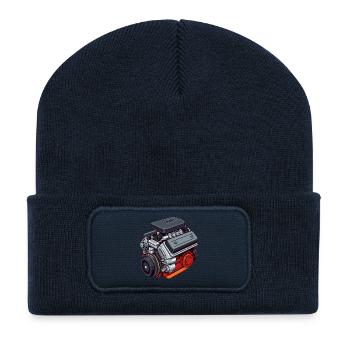 Motor Theme: Classic and Power - Recycled Patch Beanie - french navy - Front