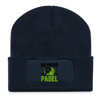 I can't have Padel Gift Padelist - Recycled Patch Beanie - french navy - Front