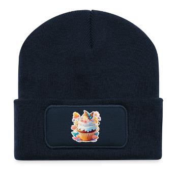 Cupcake Bird - Recycled Patch Beanie - french navy - Front