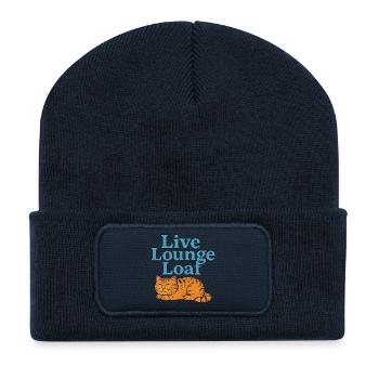 Salon salon en direct - Beanie recyclé à patch - bleu marine - Devant