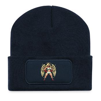 Ange Gardien - Beanie recyclé à patch - bleu marine - Devant