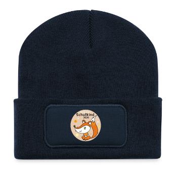 Schulkind 2026  - Recycelte Patch Beanie - French Navy - Vorne