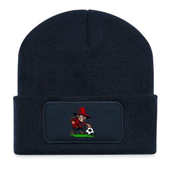 Hexe Fussballer - Recycelte Patch Beanie - French Navy - Vorne
