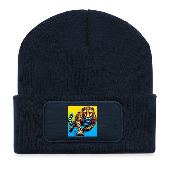 cheetah - Recycled Patch Beanie - french navy - Front