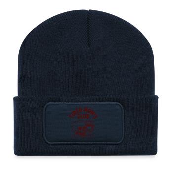 Tired Moms Club Retro Coffee Skull Mom - Recycled Patch Beanie - french navy - Front