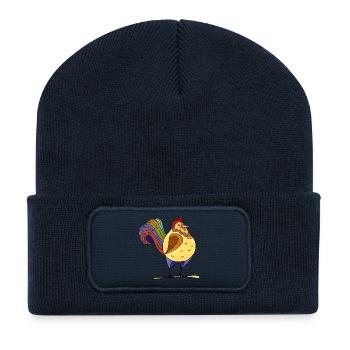 Hahn - Recycelte Patch Beanie - French Navy - Vorne