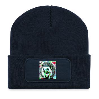 Igel - Recycelte Patch Beanie - French Navy - Vorne