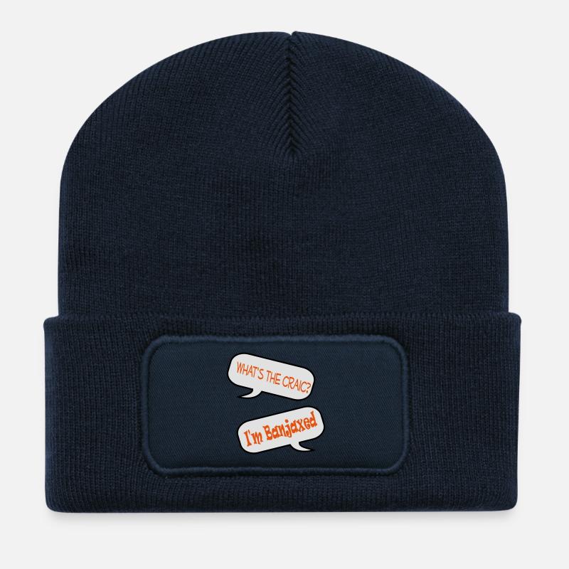 Was gibt's Neues? Ich bin verbannt - Recycelte Patch Beanie - French Navy