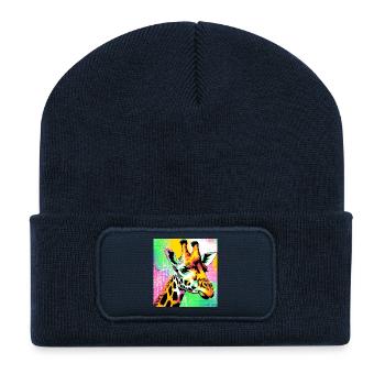 Giraffe - Recycelte Patch Beanie - French Navy - Vorne